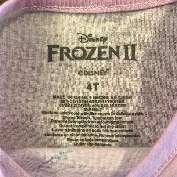 Disney Frozen II Pink and Blue Peplum T-Shirt - Picture 2 of 8